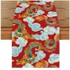Baokuan Chinese Dragon Red Table Runner for Lunar New Year view 1