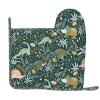 Wurton Dinosaur Print Oven Mitt and Pot Holder Set, 17.8 x 27.9 cm, 2-Piece, MC700 view 1