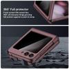 Miimall Anti-Spy Case for Samsung Galaxy Z Flip 5, Magnetic Hinge Protection, External Privacy Screen Protector, Ultra-Thin PC, Wine Red view 4