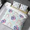 Blue Twin-Size Microfiber Duvet Cover Set for Children, Cartoon Design, 140 x 210 cm + 2 Pillowcases, 65 x 65 cm view 1