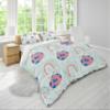Blue Twin-Size Microfiber Duvet Cover Set for Children, Cartoon Design, 140 x 210 cm + 2 Pillowcases, 65 x 65 cm view 2