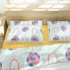 Blue Twin-Size Microfiber Duvet Cover Set for Children, Cartoon Design, 140 x 210 cm + 2 Pillowcases, 65 x 65 cm view 4
