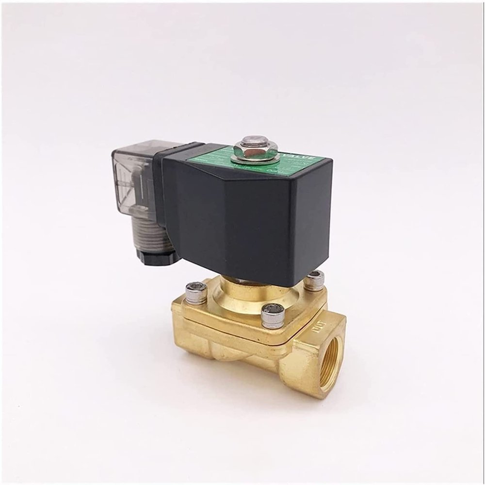 CAAUYXZW G3/4-Inch 2-Way Solenoid Valve, Brass, Normally Closed, AC220V