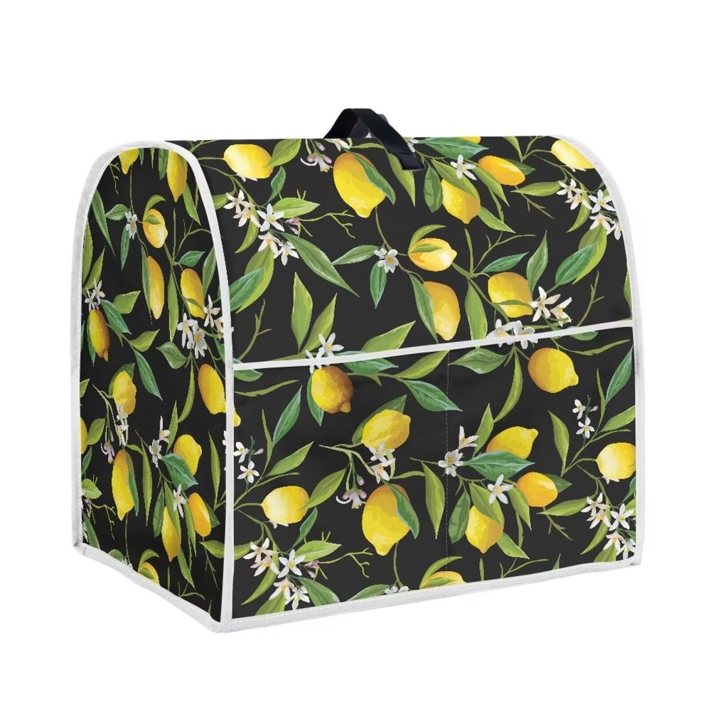 UOIMAG Stand Mixer Cover, Lemon Print, with Pocket, Dust Cover for 4.55-Quart Mixers