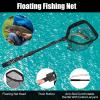 Telescopic Floating Fishing Net, Rubber-Coated Handle, Foldable Landing Net (Color: 100 cm, Double Section) view 3