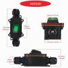 Meskliu IP67 Waterproof Inline Rocker Switch, DPST On/Off, Green LED view 4