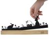 UNUS Black Easter Bunny Silhouette Display with Metal and Bamboo Wood view 4