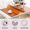 TMGJShd Thickened PVC Table Protector, Waterproof Tablecloth Cover, Coffee, 2 mm, 65 x 280 cm Rectangle view 3