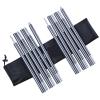 2-Piece Adjustable Aluminum Tent Canopy Pole Set, 6 Sections, 180 cm, Gray view 1