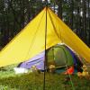 2-Piece Adjustable Aluminum Tent Canopy Pole Set, 6 Sections, 180 cm, Gray view 3