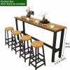 Counter-Height Dining Table, Rectangular Console Table, 100 x 40 cm, Color E view 2