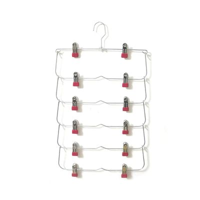 6-Tier Foldable Pants Hanger with Clips