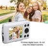 Digital Camera, FHD 1080P Autofocus 16MP Kids Vlogging Camera with 16x Digital Zoom, Compact Portable Point-and-Shoot Camera for Children and Teens, White view 2