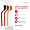 Small Wire Brushes, 2-Pack, 3-Piece Set, for Cleaning Rust, Dirt, and Paint, with Stainless Steel, Nylon, and Brass Bristles view 2