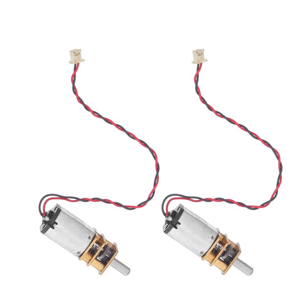 Gadpiparty 2-Piece N20 DC 3-6V Micro Gear Motor with 8mm D-Shaft for RC Cars and Robotics