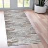 Gray-Brown Abstract Washable Runner Rug, Non-Slip, 90 × 140 cm view 4