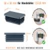 EMFA Lamella Plugs for 50 x 30 mm Rectangular Tubes, Anthracite, 20-Pack view 2