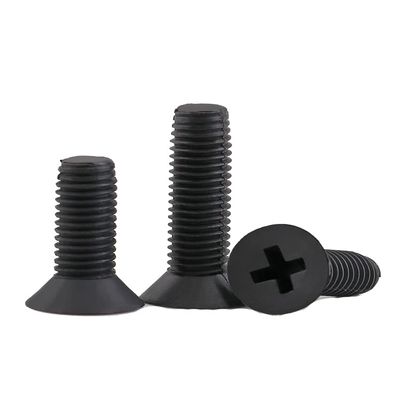 Black Nylon Phillips Countersunk Screws, M2.5 × 10 mm, 100-Pack