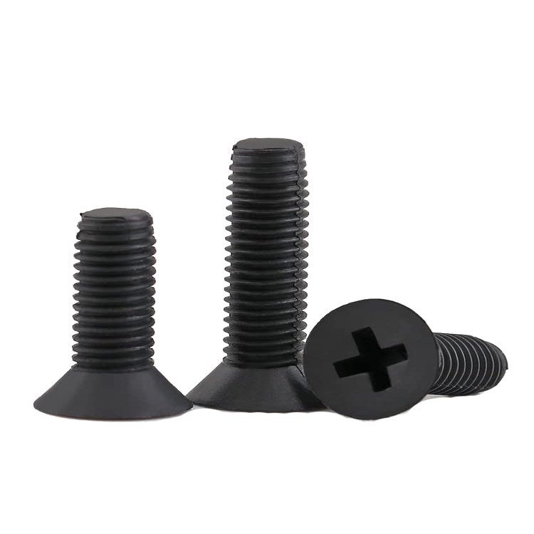 Black Nylon Phillips Countersunk Screws, M2.5 × 10 mm, 100-Pack