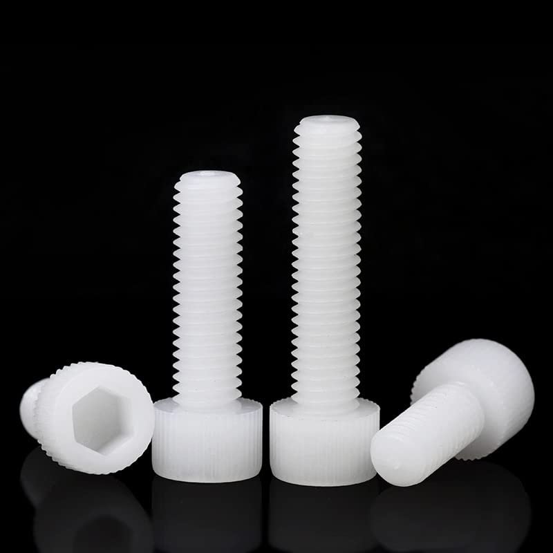 Security Screws, 10-Piece Set, M5/M6/M8, 860 mm Nylon Hex Socket Screws, White Hex Screws (Color: 10 pcs, Size: M6 x 25 mm) (Color: 10 pcs, Size: M8 x