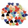 Mosaic Tiles, 100 g Ceramic Mosaic Tiles, Heart-Shaped DIY Craft Stones, Sky Blue view 2