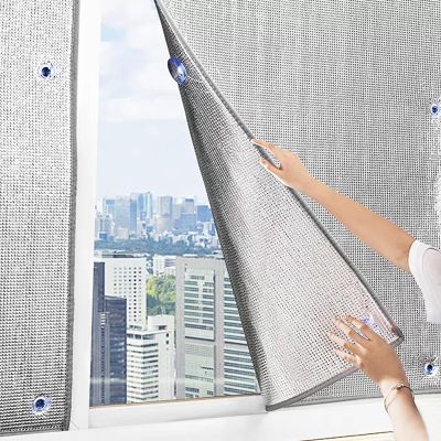 kufu01 Reflective Window Film, 99% UV Protection, 9 mm Silver Blackout Privacy Film, 110 x 130 cm