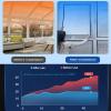 kufu01 Reflective Window Film, 99% UV Protection, 9 mm Silver Blackout Privacy Film, 110 x 130 cm view 3