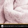 Latepis Pink Faux Fur Rug, 120 x 180 cm view 3