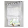 MZPOZB Tie-Up Roman Shade Curtain Panel, Sheer Voile, Gray, W60 x H155 cm view 2