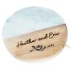 Personalized Marble and Wood Coaster, Round, 1 Pc. view 1