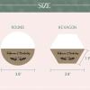 Personalized Marble and Wood Coaster, Round, 1 Pc. view 4