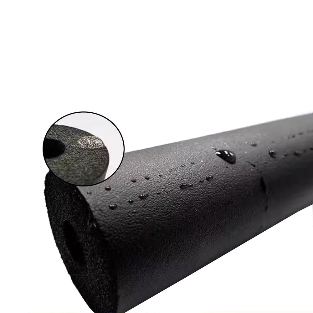 High-Density Foam Pipe Insulation Sleeve, 16 mm ID × 15 mm Wall × 1.9 m, Black