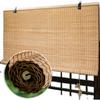 Sh000ad Blackout Bamboo Roller Blind, Wooden Interior Window Blind, 98% UV Block, Sun and Privacy Shade, Side-Pull, Customizable, W x H (100 x 270 cm) view 1