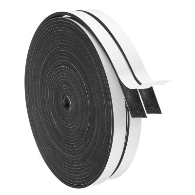 PATIKIL 2-Roll 16 ft Black Door Seal, 3/8 x 3/32 in