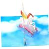 TEHAUX 3D Unicorn Greeting Card, Premium Paper, Blank for Writing view 2