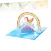 TEHAUX 3D Unicorn Greeting Card, Premium Paper, Blank for Writing view 3