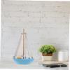 Operitacx 3-Piece Mediterranean Wooden Sailboat Model Set view 4