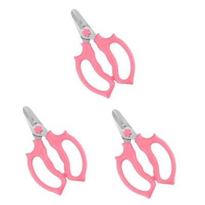BESPORTBLE 3-Piece Stainless Steel and ABS Flower Scissors, Ergonomic Garden Pruners with Non-Slip Handles, Random Color