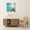 islandburner XXL Poster – Trendy Donut Pool Float on Crystal-Clear Water view 2