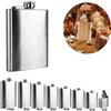 Portable Stainless Steel Mini Hip Flask, 9 oz, Silver view 2
