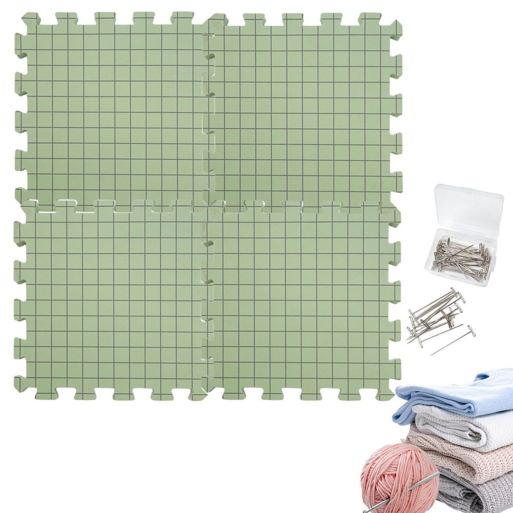 Yianyal Knitting Blocking Mats with Grid and T-Pins