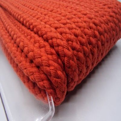 8 mm Cotton Cord, 100% Cotton, Sold by the Meter from 1 m, 36 Colors, Rust Brown