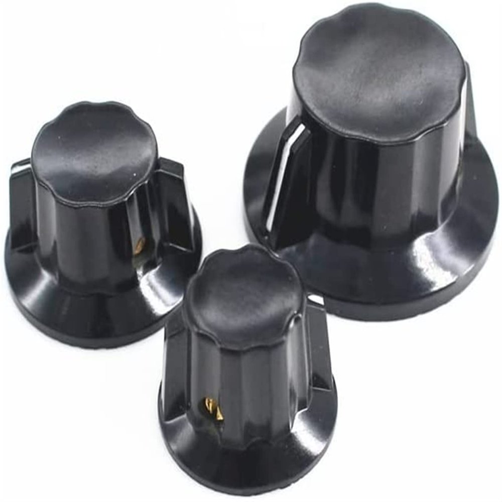 5-Pack Potentiometer Knobs K18-1 K18-2 K18-3, 6 mm Inner Hole Bakelite Knob KCZ KCT Band Switch Knob Resistance Element (Color: K18-3)