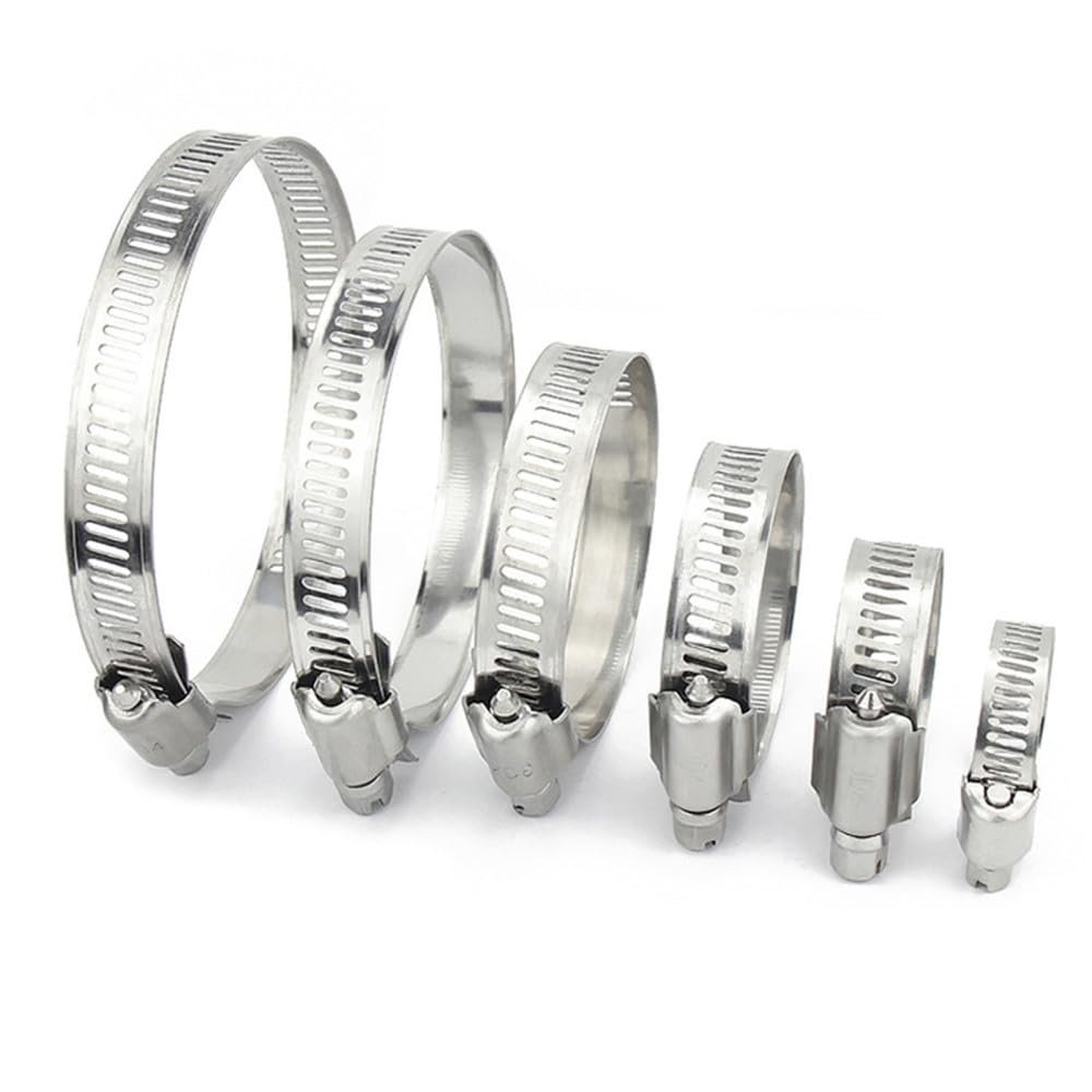 URTYP 1/5 pcs. 8120 mm Single-Ear Stepless Hose Clamps, 304 Stainless Steel