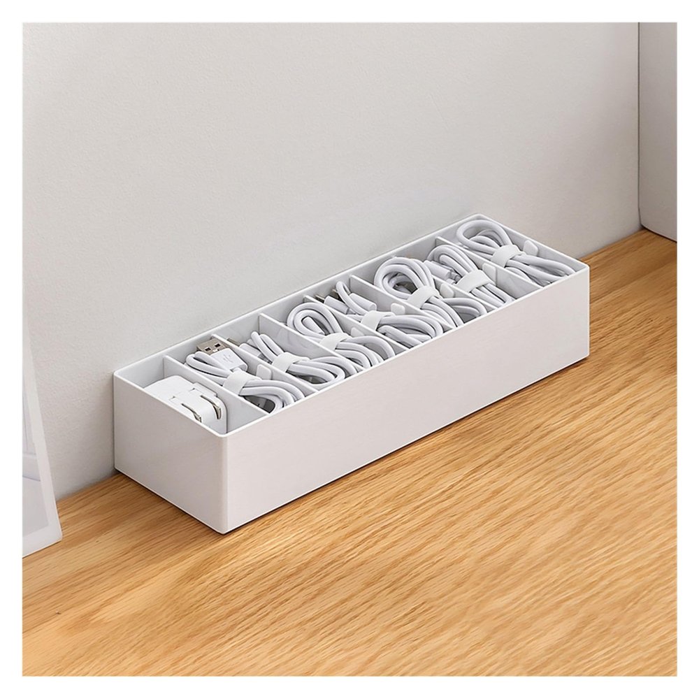 Data Cable Organizer Box for Desk and Home Office