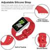 SMYAOSI Band for Galaxy Fit 3 (SM-R390), Silicone Replacement Sport Strap, Red view 4