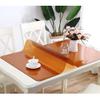 SSFMSF Thick PVC Tablecloth Protective Film, Waterproof, Heat-Resistant, Easy-Clean, Non-Slip, Coffee, 2 mm, 155 x 260 cm Rectangle view 1