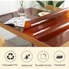 SSFMSF Thick PVC Tablecloth Protective Film, Waterproof, Heat-Resistant, Easy-Clean, Non-Slip, Coffee, 2 mm, 155 x 260 cm Rectangle view 3