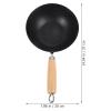 Garneck Cast Iron Wok Pan, Small Hand-Hammered Japanese/Chinese Wok, 20 cm view 4