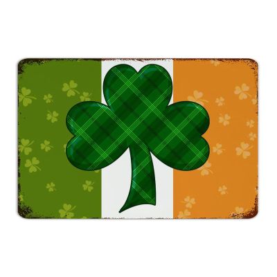 Irish Shamrock Flag Metal Sign, 20.3 x 30.5 cm